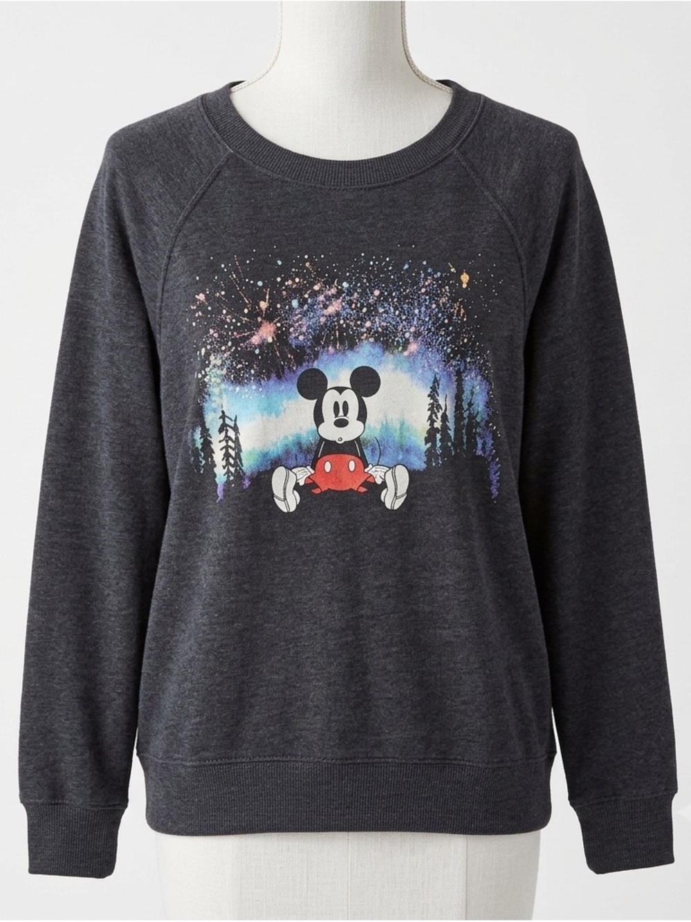 AE x Disney Mickey Mouse Oversized Fleece Crew Neck Sweatshirt Size Small